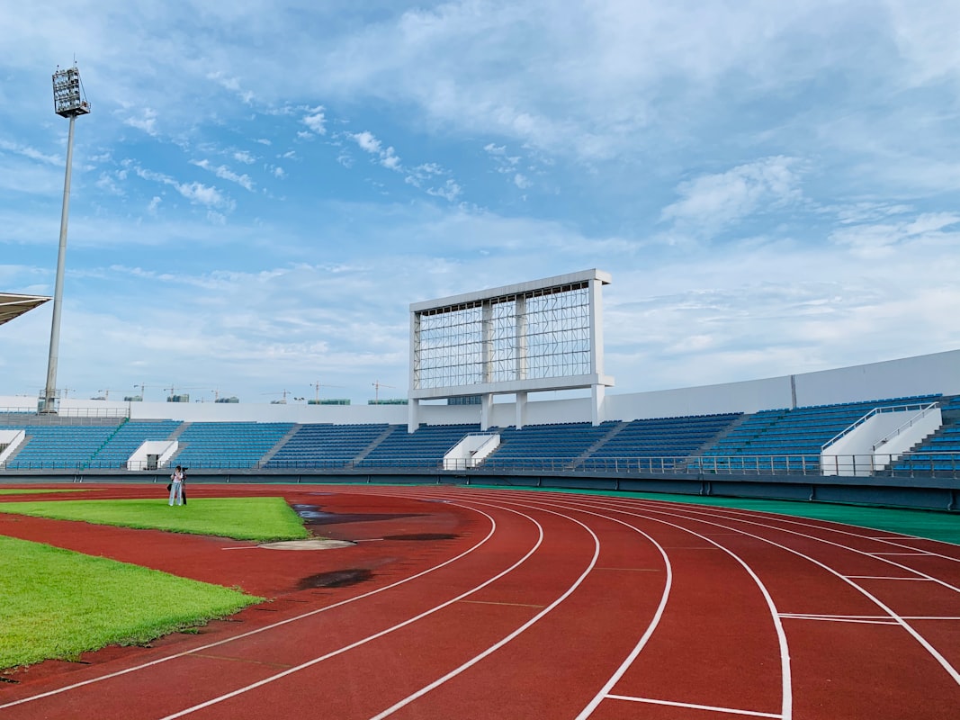 Professional athlete training in gym